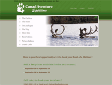 Tablet Screenshot of caribouhunters.com